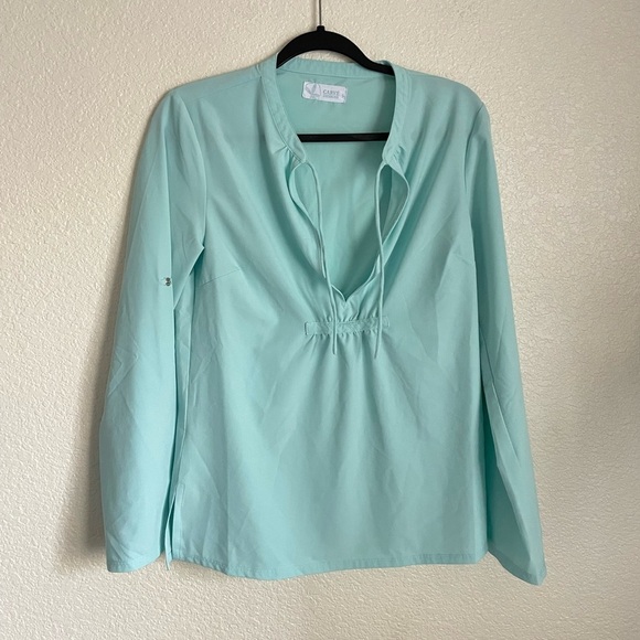 Carve Designs West Sunshirt Swim Coverup Roll Tab Sleeves S Aqua - Picture 1 of 9
